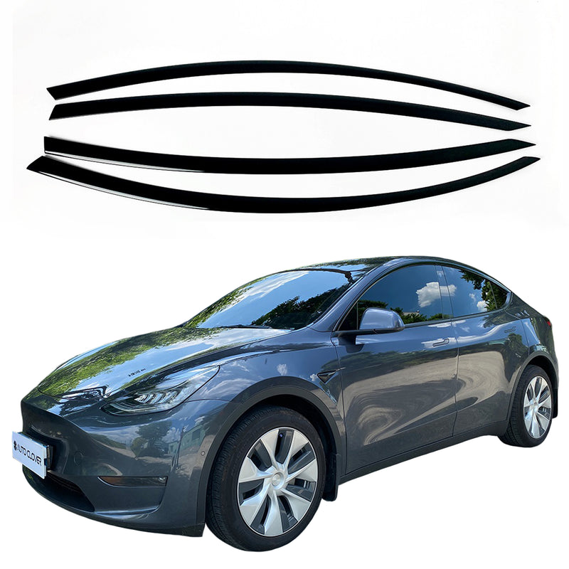 Auto Clover Premium Wind Deflectors Set for Tesla Model Y 2020+ (4 pieces)