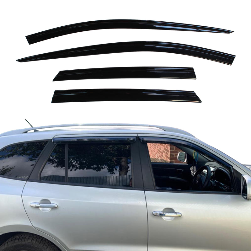 Auto Clover Wind Deflectors Set for Hyundai Santa Fe 2007 - 2012 (4 pieces)