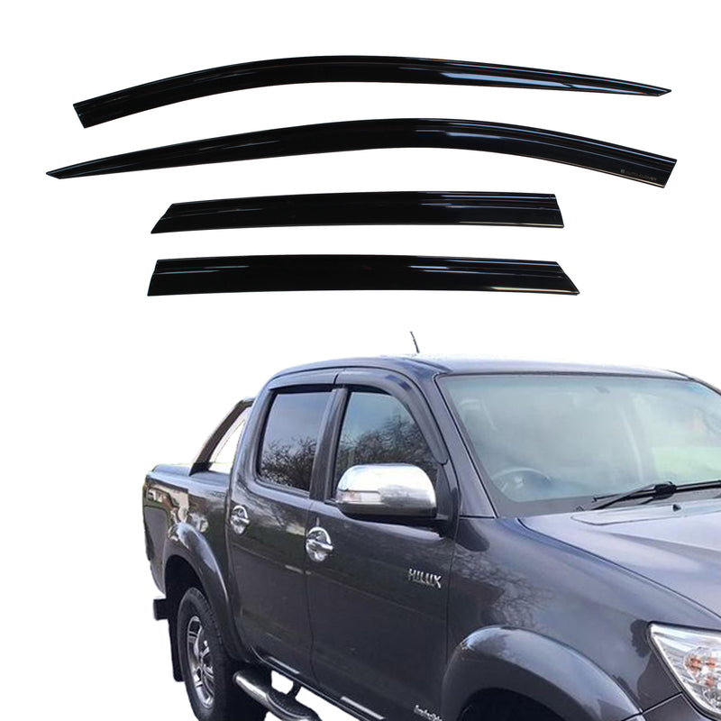 Auto Clover Wind Deflectors Set for Toyota Hilux 2005 - 2015 (4 pieces)