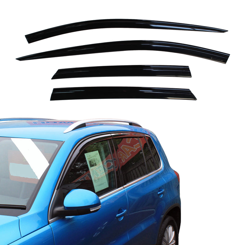 Auto Clover Wind Deflectors Set for Volkswagen Tiguan 2007 - 2015 (4 pieces)