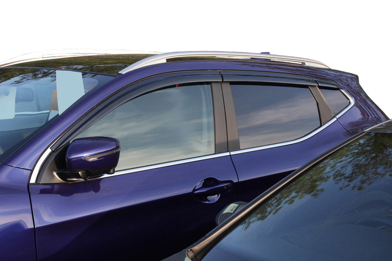 Auto Clover Wind Deflectors Set for Nissan Qashqai 2014 - 2020 (6 pieces)