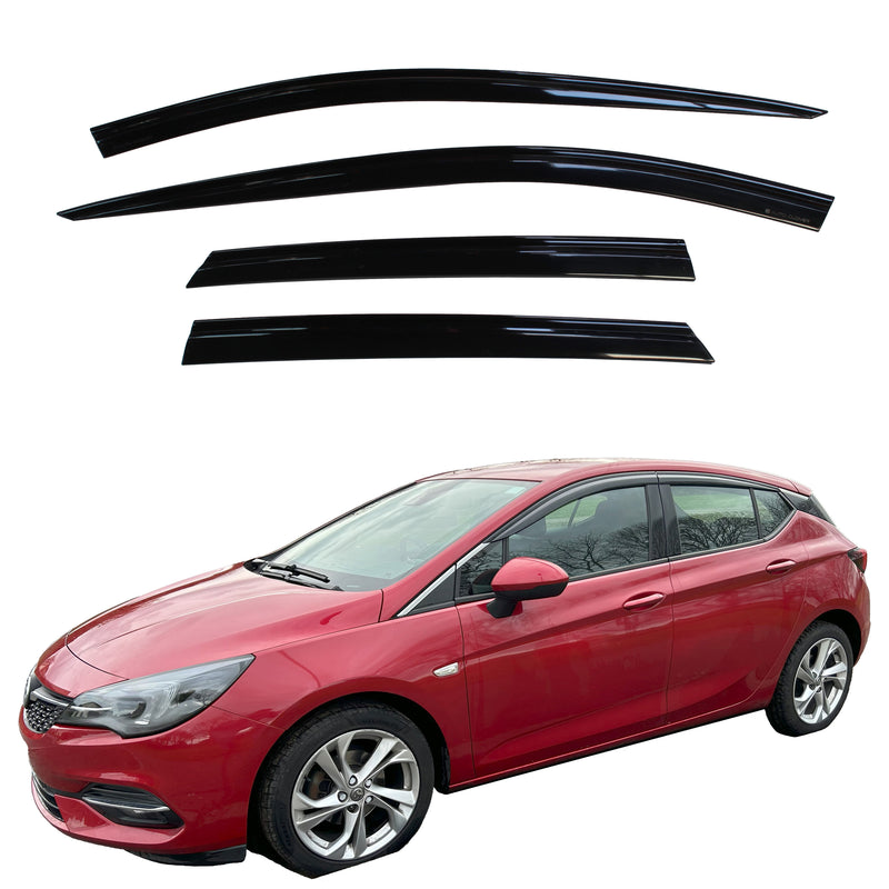 Auto Clover Wind Deflectors Set for Vauxhall Opel Astra K 2015 - 2022 (4 pieces)