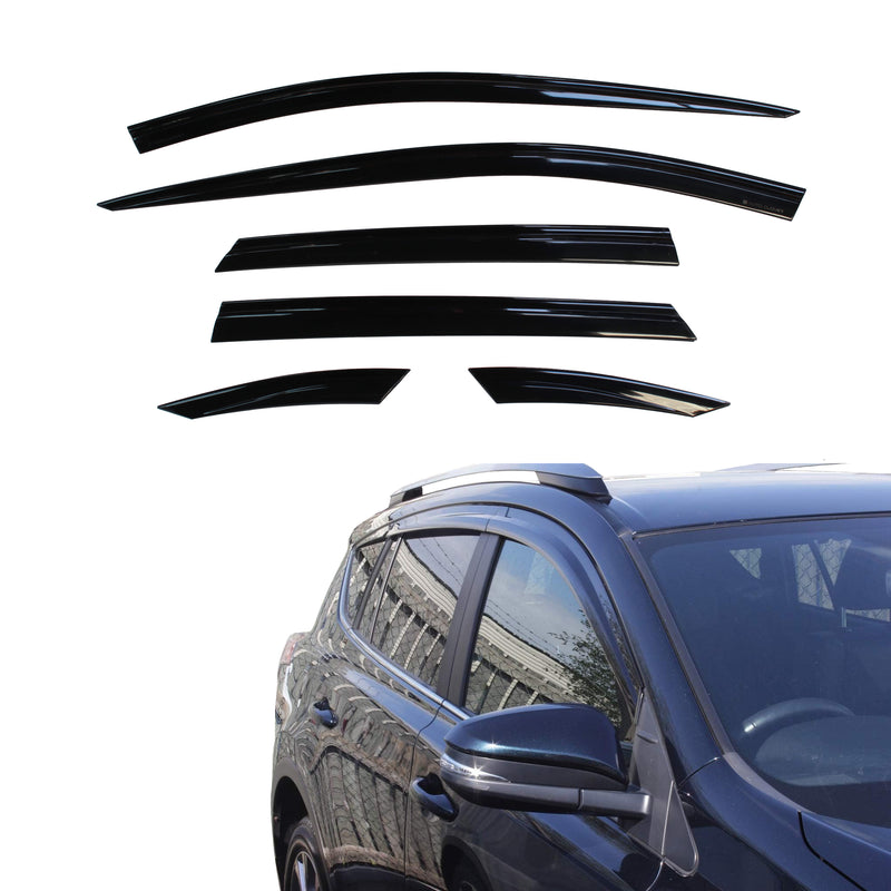 Auto Clover Wind Deflectors Set for Toyota Rav 4 2013 - 2018 (6 pieces)