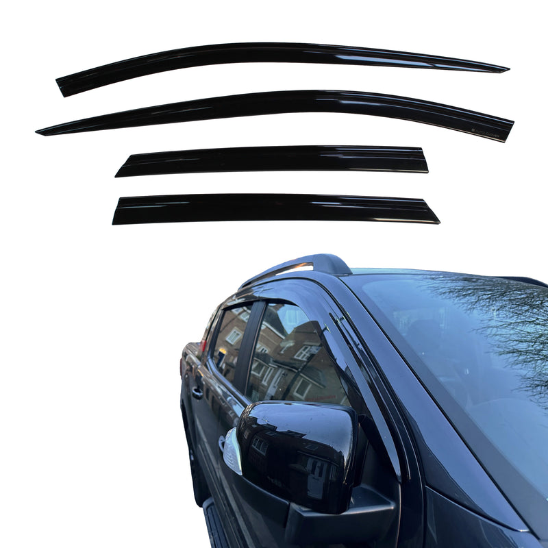 Auto Clover Wind Deflectors Set for Ford Ranger 2012+ Double Cab (4 pieces)