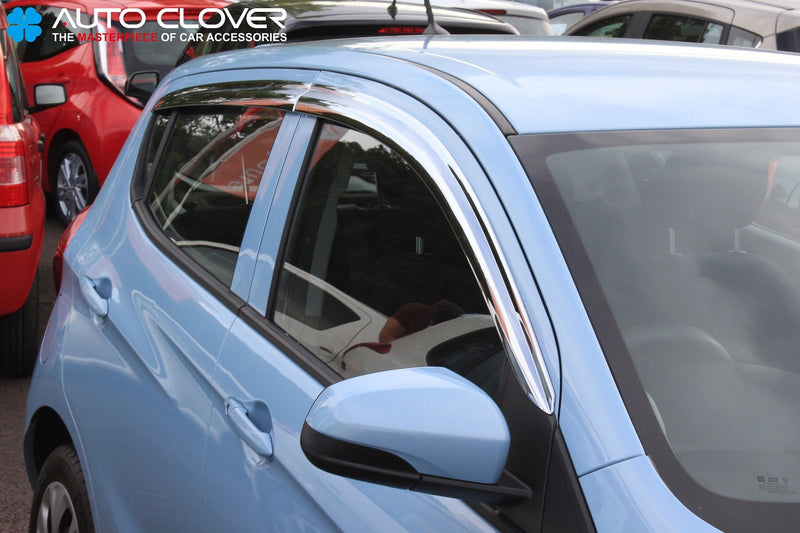 Auto Clover Chrome Wind Deflectors Set for Vauxhall Viva (4 pieces)