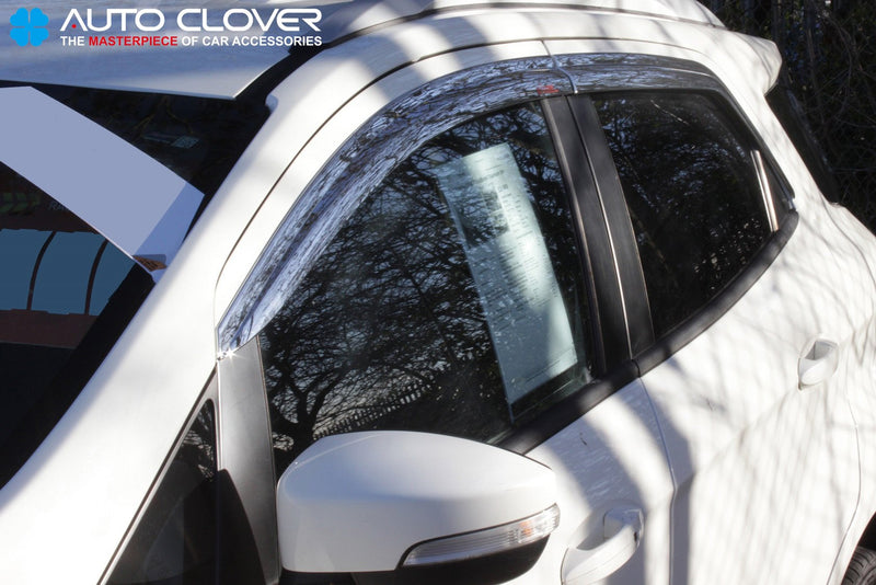 Auto Clover Chrome Wind Deflectors Set for Ford Ecosport  (4 pieces)