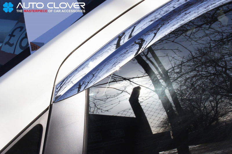 Auto Clover Chrome Wind Deflectors Set for Ford Ecosport  (4 pieces)