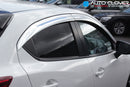 Auto Clover Chrome Wind Deflectors Set for Mazda 2 2014+ (4 pieces)