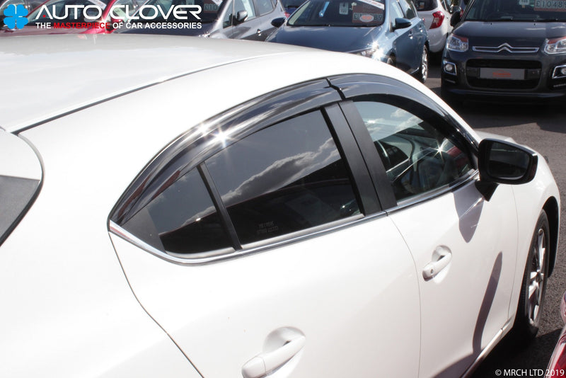 Auto Clover Wind Deflectors Set for Mazda 3 2014 - 2018 MK3 (4 pieces)