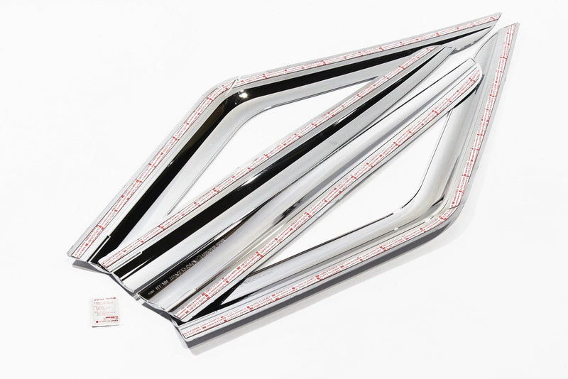 Auto Clover Chrome Wind Deflectors Set for Land Rover Discovery 3 & 4 (4 pieces)