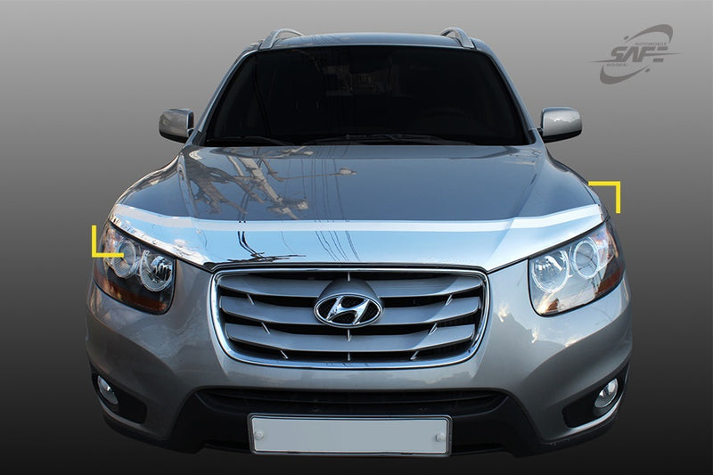 For Hyundai Santa Fe 2007 - 2012 Chrome Bonnet Guard Protector Set