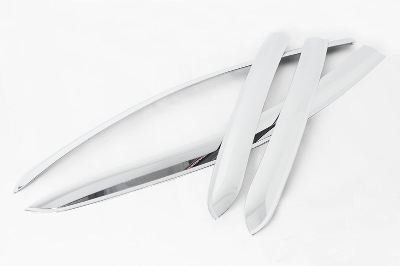Auto Clover Chrome Wind Deflectors Set for Chevrolet Spark 2010 - 2015 (4 pieces)