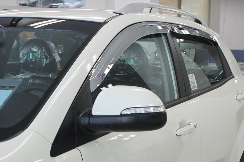 Auto Clover Chrome Wind Deflectors for Ssangyong Korando 2011 - 2019 (4 pieces)