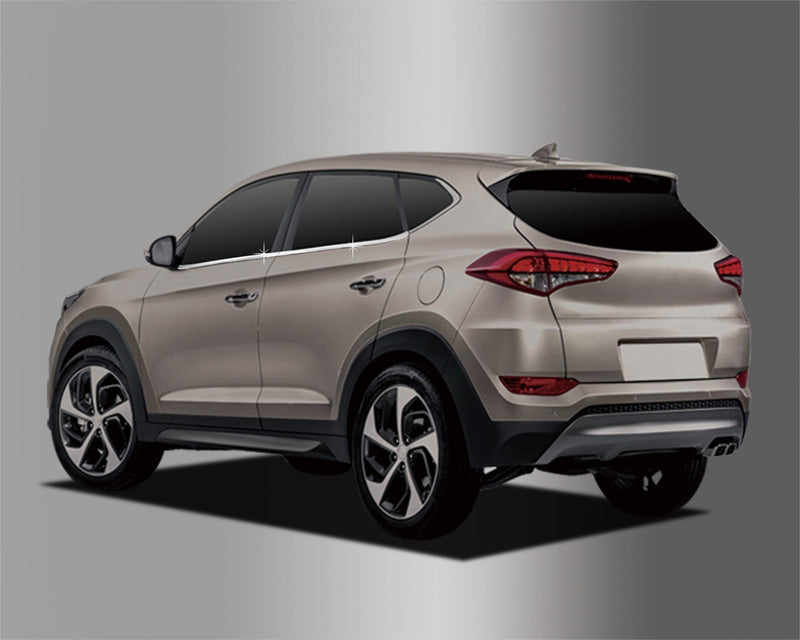 Auto Clover Chrome Side Window Rubber Trim Set for Hyundai Tucson 2015 - 2020