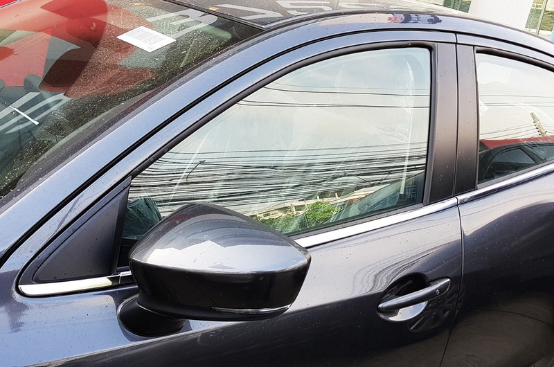 Auto Clover Chrome Side Window Rubber Trim Set for Mazda 2 2014+