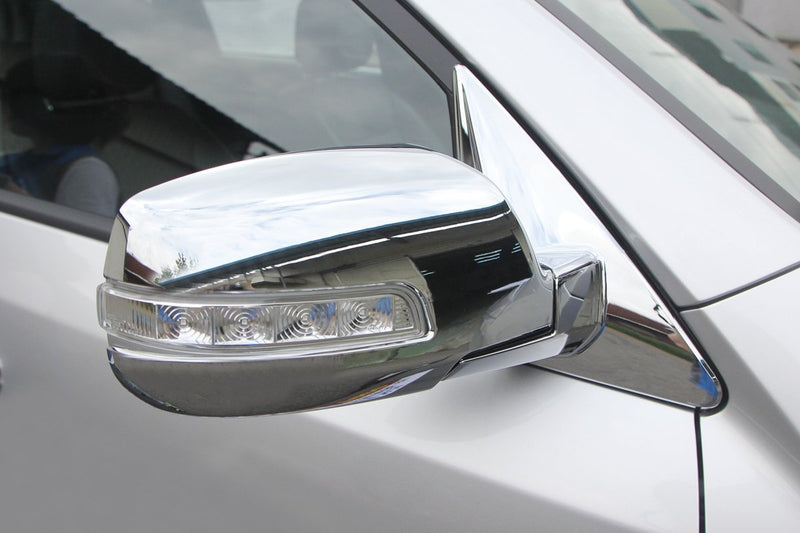 Auto Clover Chrome Wing Mirror Cover Trim for Kia Sorento 2010 - 2014 LED type