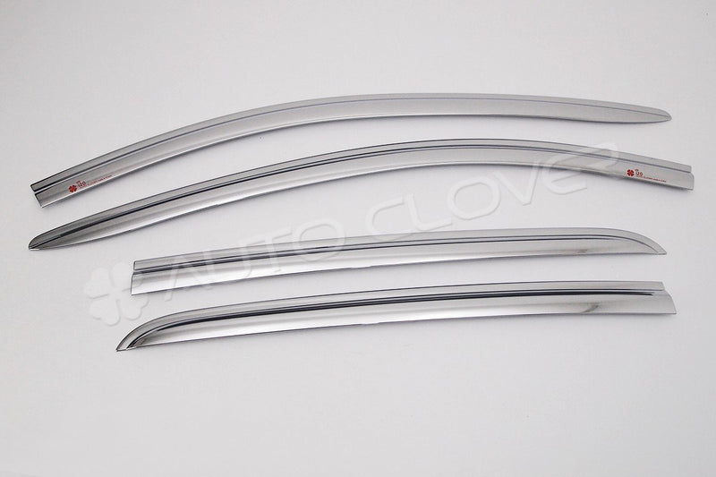 Auto Clover Chrome Wind Deflectors Set for Hyundai i20 2008 - 2014 (4 pieces)