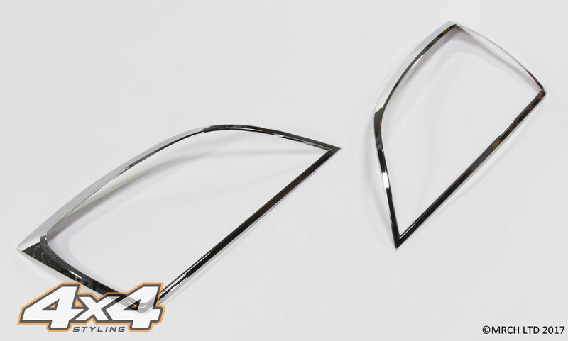 Auto Clover Chrome Headlight Trim Surrounds Set for Kia Sorento 2007 - 2009